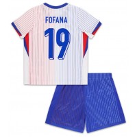 Maglie da calcio Francia Youssouf Fofana #19 Seconda Maglia Bambino Europei 2024 Manica Corta (+ Pantaloni corti)